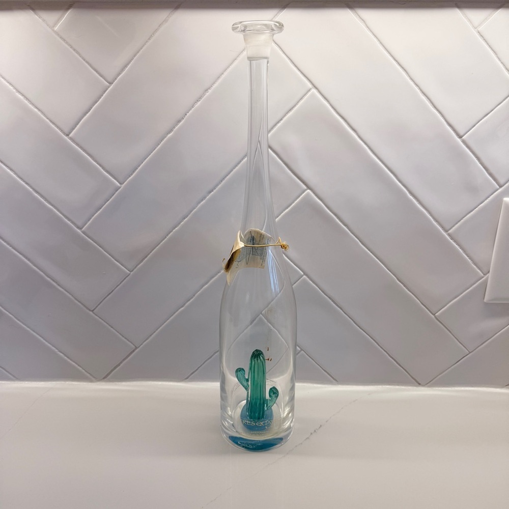 TRES QUATRO CINCO TEQUILA- CACTUS BOTTLE / DECANTER #128/600 BY ALONSO GONZALES